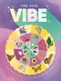 „Find Your Vibe“ und „Filled with personality tests for you and your friends“. Eine farbenfrohe Illustration mit Tieren und Pflanzen auf einem Rad.