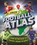 "The Junior Football Atlas; A map-by-map guide to football around the world." Darstellung eines Globus mit Fußballern.