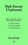 Titel: High Energy Unpleasant.  
Mary muss drei Dinge tun:  
1. Heim verlassen  
2. Ehemann verlassen  
3. Psilocybin einnehmen  
Autor: Fern Brady. Grünlicher Hintergrund.