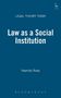Hamish Ross: Law as a Social Institution, Buch