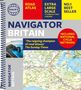"PHILIP’S ROAD ATLAS. EXTRA LARGE SCALE. NO.1 BEST SELLER. NAVIGATOR BRITAIN. NATIONAL CYCLE NETWORK." Spiralbindung, Kartenansicht., Buch