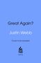 Text: "Great Again?", "Justin Webb", "Cover to be revealed". Blaues Cover mit schwarzem Logo und "torva"., Buch