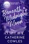 Titel: "Beneath a Midnight Moon". Oben: "Starlight Grove Book Three". Blau-violette Landschaft mit Mond., Buch