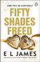 Text: FIFTY SHADES FREED, E L James, COVER TO BE REVEALED. Unten ein Penguin Random House Logo.