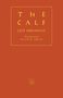 „THE CALF“ von Leif Høghaug, übersetzt von David M. Smith. Orangefarbener Hintergrund mit gelbem Text und Umriss eines Fötus., Buch