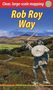 „Rob Roy Way“, „Clear, large-scale mapping“, „25th anniversary edition“. Eine Statue eines Kriegers vor Landschaft., Buch