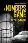 "Mal and Jackie in... A Numbers Game, R.J. Dark" in gelber Schrift. Schwarzer Hintergrund, Gebäude-Silhouette, Auto., Buch