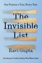 „One Passion a Year, Every Year“, „The Invisible List“, „Ravi Gupta“, „A Roadmap for Finally Tackling What Matters Most“. Hintergrund in Blau mit goldenen Pinselstrichen., Buch
