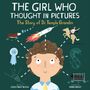 „THE GIRL WHO THOUGHT IN PICTURES: The Story of Dr. Temple Grandin“. Illustration eines Mädchens mit Gedanken.