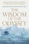 "Twenty-Four Life Lessons from Homer’s Epic" und "THE WISDOM OF THE ODYSSEY" mit einer blauen Wellen-Illustration., Buch