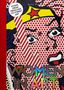 „WOMEN IN ART“ steht in schimmernden Buchstaben. Pop-Art-Stil zeigt ein Gesicht mit gelbem Stirnband, rotem Stern., Buch