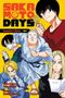 „SAKAMOTO DAYS“, „Assassin's Blues“. Fünf Anime-Charaktere in Aktion posieren auf gelbem Hintergrund., Buch