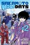"SAKAMOTO HOLIDAYS vol.2" in blauer Schrift. Manga-Stil, vier Figuren in urbaner Umgebung, bunte und lebendige Farben., Buch