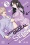Nummer 3, "The Mortifying Ordeal of Being Seen". Zwei Figuren in lila karierten Hemden, schockiert. Manga-Stil., Buch