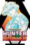 Text: "YOSHIHIRO TOGASHI" "HUNTER X HUNTER" "22-23-24". Illustration eines ernsten Charakters mit Hut und Erdkugel., Buch