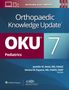 "Orthopaedic Knowledge Update" in Weiß auf Blau, darunter groß "OKU 7 Pediatrics". Unten Editoren und Logos., Buch
