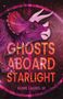 "Ghosts Aboard Starlight" und "Gume Laurel III" in lebhaften Farben über einem futuristischen, lila Dinosaurier., Buch