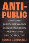 Text: "ANTI-PUBLIC: How Elite Discourse Harms Public Education (And What We Can Do About It) - Ronald E. Chennault."