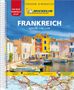 "Strassen- & Reiseatlas, Frankreich. Bunte Häuser am Wasser, Boote, Kartenabschnitt unten, Michelin-Logo oben.", Karten