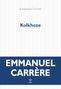 Oben steht "Emmanuel Carrère", in der Mitte "Kolkhoze", unten groß "EMMANUEL CARRÈRE" auf blauem Hintergrund. Darunter "P.O.L"., Buch