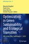 Optimization in Green Sustainability and Ecological Transition, Buch