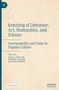 "Iconizing of Literature, Art, Humanities, and Science" in grünem Text auf beigem Hintergrund mit blauem Logo links oben., Buch
