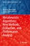 "Metaheuristic Algorithms: New Methods, Evaluation, and Performance Analysis" in weißem Text, rote und blaue Hintergründe.