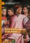 Oben: "PALGRAVE STUDIES...MEDIEVAL...MEDICINE". 
Unten: "Dante and the Sciences of the Human...". 
Gemälde von Männern in Gewändern mit Lorbeerkränzen., Buch