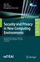 Security and Privacy in New Computing Environments, Buch