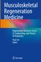 "Musculoskeletal Regeneration Medicine" zeigt einen blauen Hintergrund mit einem bunten, abstrakten Farbverlauf., Buch