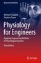 „Physiology for Engineers: Applying Engineering Methods to Physiological Systems, Third Edition“ von Chappell und Payne. Im Hintergrund ein Arzt mit Schutzbrille hält eine Roboterhand., Buch