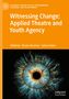 Text: "Witnessing Change: Applied Theatre and Youth Agency" von Nicola Abraham und Sylvan Baker. Illustration eines Auges., Buch