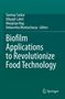 Grüner Hintergrund. Titel: "Biofilm Applications to Revolutionize Food Technology". Namen der Herausgeber: Tanmay Sarkar, Dibyajit Lahiri, Moupriya Nag, Debasmita Bhattacharya. Springer-Logo unten rechts., Buch