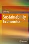 Text: Lin Zhang, Sustainability Economics. Verschwommene, bunte horizontale Streifen im Hintergrund., Buch
