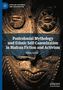 Text "Postcolonial Mythology and Ethnic Self-Canonization" über kunstvoll geschnitztes Holzgesicht., Buch