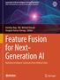Titel: "Feature Fusion for Next-Generation AI". Orange Hintergrund, technische Grafik oben, Herausgeber und Verlage unten., Buch