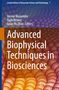 Advanced Biophysical Techniques in Biosciences. Bunter Hintergrund mit Schuppenmuster, Schrift in Weiß., Buch