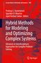 Titel: Hybrid Methods for Modeling and Optimizing Complex Systems. Rotes Cover, abstrahierte Netzwerkgrafik. Springer-Logo., Buch