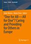 „Europa – Politik – Gesellschaft.“ „One for All—All for One?“ Buchcover mit orange-blauem Design und Springer-Logo., Buch