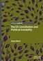 "The US Constitution and Political Instability", Alan Ware. Grüne Fläche mit violetten Blättern., Buch