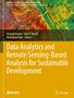 Titel: Data Analytics and Remote Sensing-Based Analysis for Sustainable Development. Farbige Karte im Hintergrund., Buch