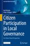 "Citizen Participation in Local Governance: An Urban-Rural Perspective." Cover in Blau mit Glasglobus und "Open Access.", Buch