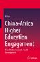 Text: "Yi Sun, China-Africa Higher Education Engagement, New Models for South-South Development." Roter Hintergrund., Buch