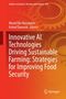 Buchtitel: "Innovative AI Technologies Driving Sustainable Farming: Strategies for Improving Food Security". Orange Hintergrund., Buch