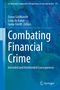 Buchtitel: "Combating Financial Crime". Autoren: Doron Goldbarsht, Louis de Koker, Jamie Ferrill. Blaues abstraktes Cover., Buch