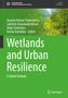Oben stehen die Namen der Herausgeber, unten der Titel "Wetlands and Urban Resilience". Pflanzliches Hintergrundbild., Buch