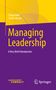 Titel: Managing Leadership. Untertitel: A Very Brief Introduction. Autoren: Stefan Kühl, Judith Muster. Gelb-lila Design mit Springer-Logo., Buch