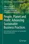 Texts: "People, Planet and Profit: Advancing Sustainable Business Practices", "International Conference on Sustainable Business (ICSB 2025)". Green Wald-Hintergrund., Buch
