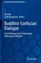 Titel: Buddhist-Confucian Dialogue. Autoren: Doil Kim, Leah Kalmanson. Hintergrund: blau mit stilisiertem Muster., Buch