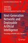 „Next-Generation Networks and Deployable Artificial Intelligence“, rote Molekülstruktur im Hintergrund., Buch